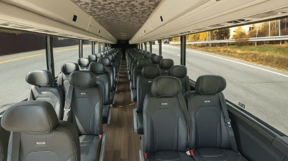 Interior of Charter Bus Company Hollister's 15 Passenger Minibus in Hollister