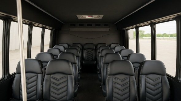 Interior of Charter Bus Company Gilroy's 20 Passenger Mini bus in Gilroy