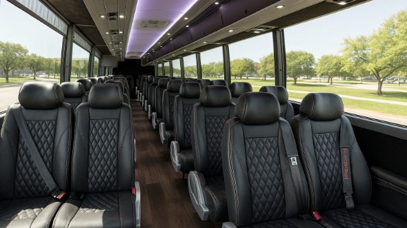Interior of Charter Bus Company Los Banos's 25 Passenger Mini bus in Los Banos
