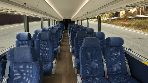 Interior of Charter Bus Company Modesto's 28 Passenger Mini bus in Modesto