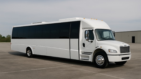 Exterior of Charter Bus Company Los Banos's 35 Passenger Minibus in Los Banos