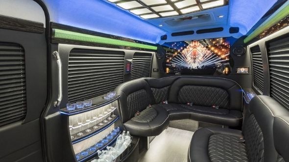 los banos sprinter limo rental inside