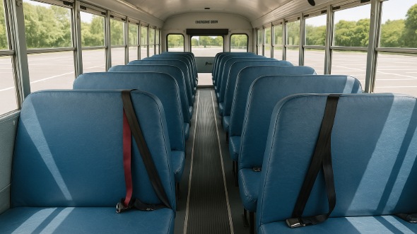 Interior of Charter Bus Company Los Banos's School Bus in Los Banos